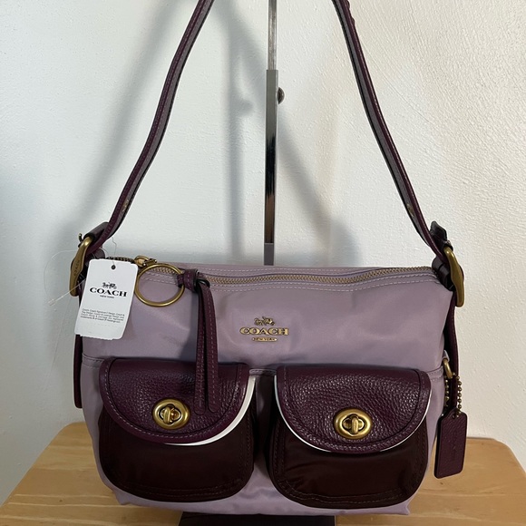 Coach Bags Coach Colorblock Nylon Cargo Shoulder Bag 23 B4lilac